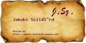 Jakobi Szilárd névjegykártya